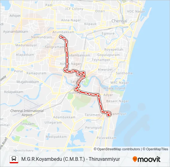 V51 Bus Line Map