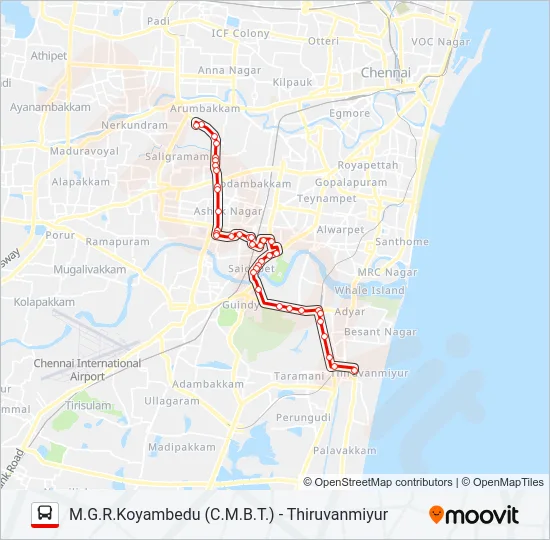 V51 Bus Line Map