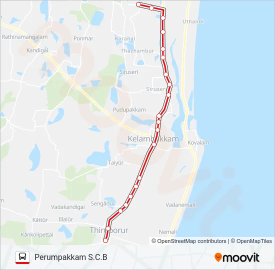 102X Bus Line Map