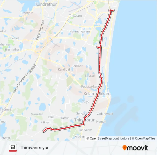 523A Bus Line Map