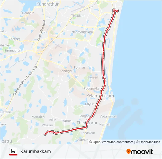 523A Bus Line Map