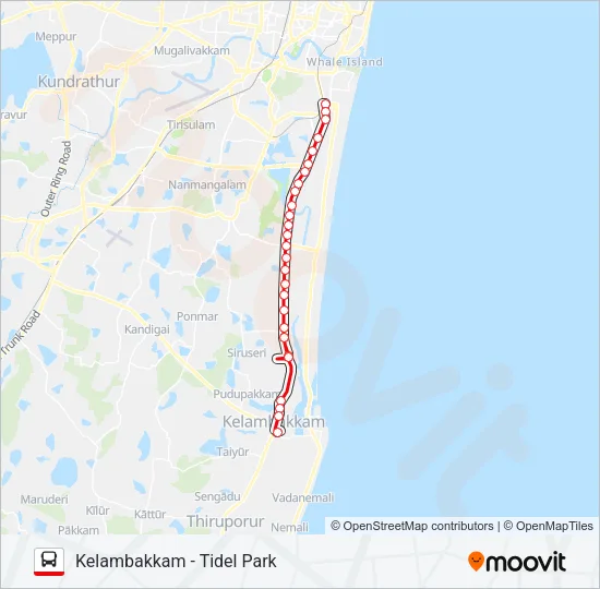 102-EXT Bus Line Map