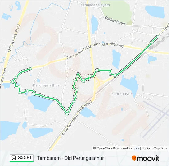 S55ET Bus Line Map