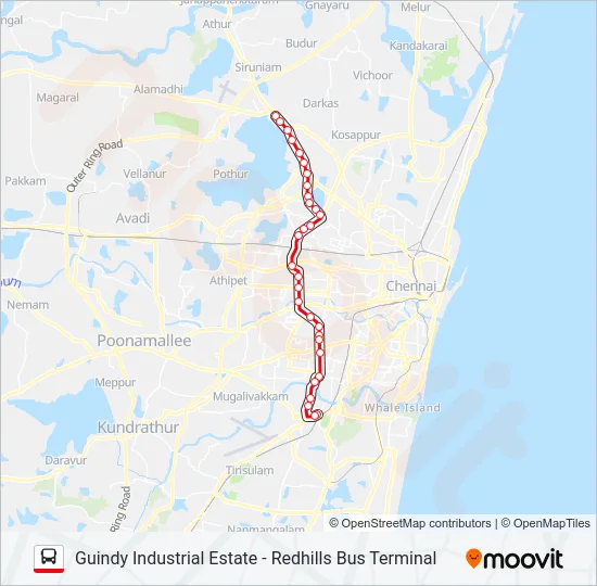 113 Bus Line Map