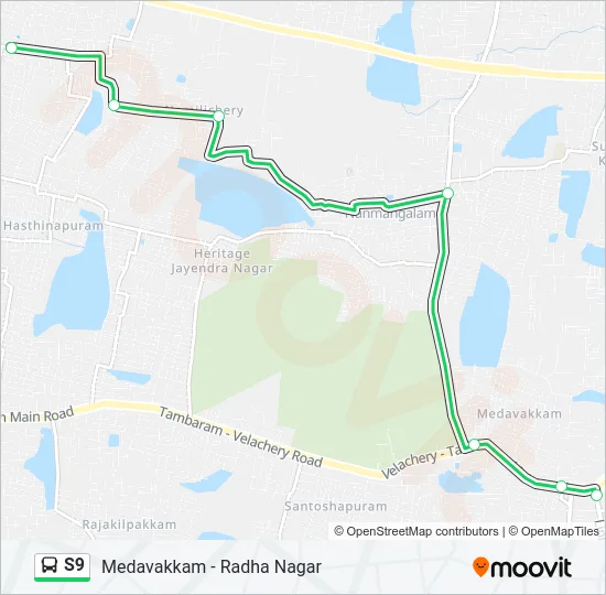 S9 Bus Line Map