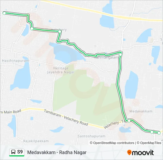 S9 Bus Line Map
