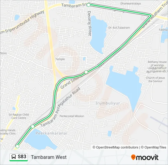 S83 Bus Line Map