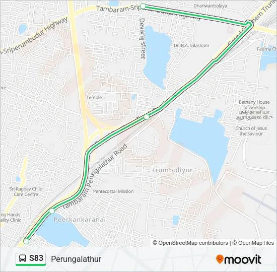 S83 Bus Line Map
