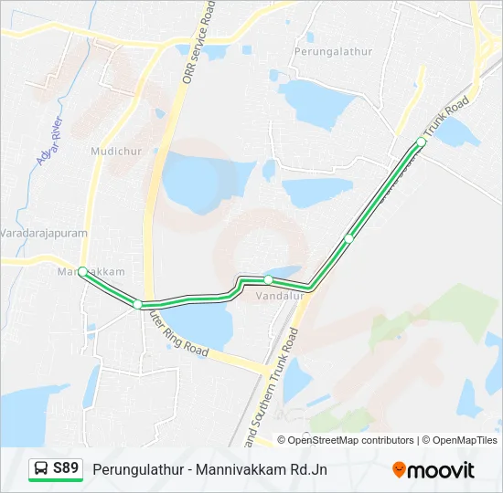 S89 Bus Line Map