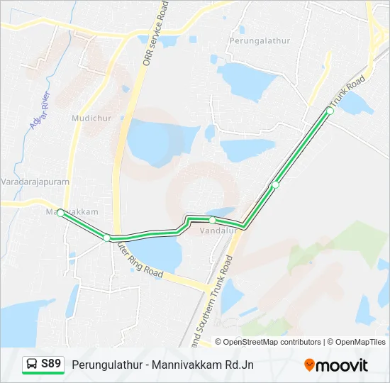 S89 Bus Line Map