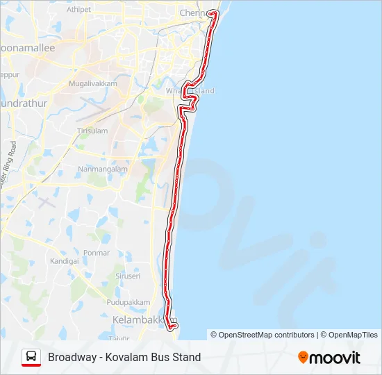 109TCT Bus Line Map