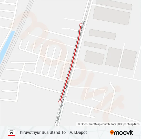109T Bus Line Map