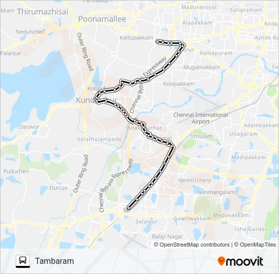 166 Bus Line Map