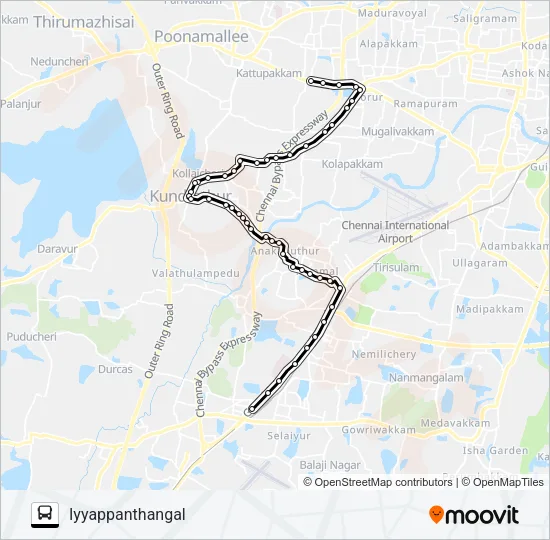 166 Bus Line Map