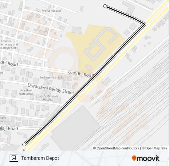 166 bus Line Map