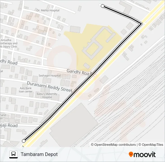 166 Bus Line Map