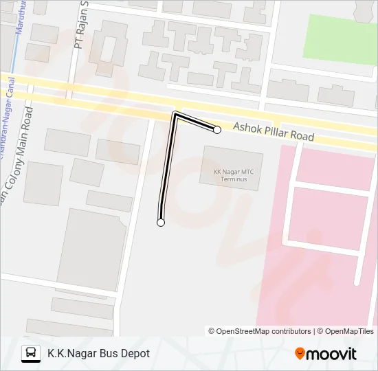 153A Bus Line Map
