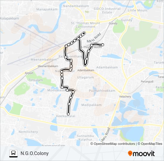 M18C Bus Line Map