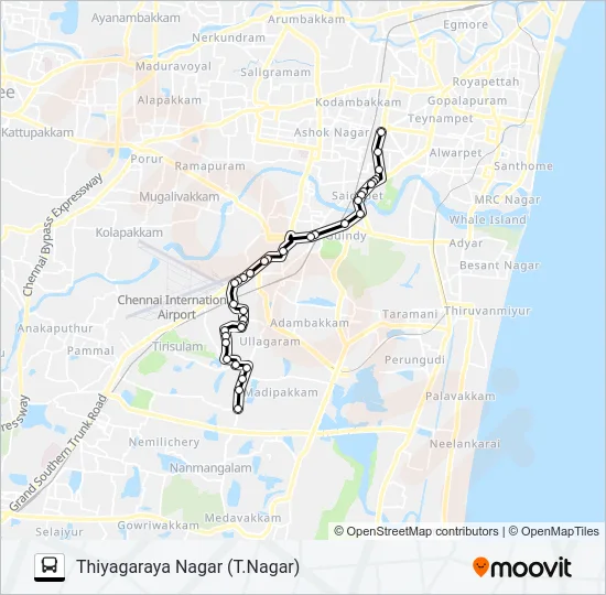 M18C Bus Line Map