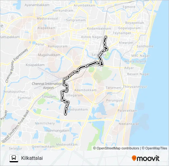 M18C Bus Line Map