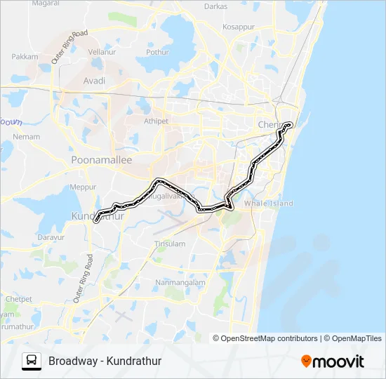 88C Bus Line Map