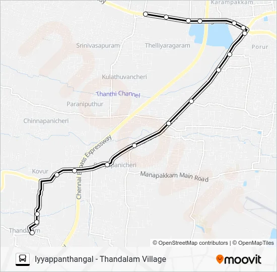 88C Bus Line Map