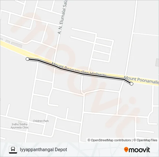88C Bus Line Map