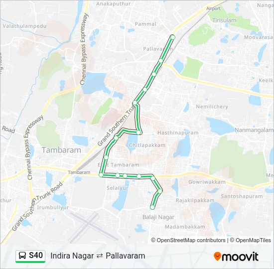 S40 Bus Line Map