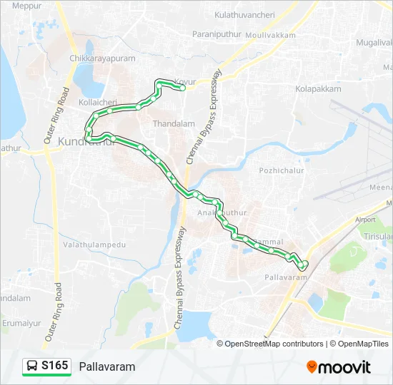 S165 Bus Line Map