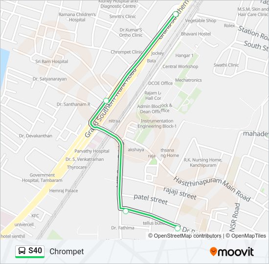 S40 Bus Line Map