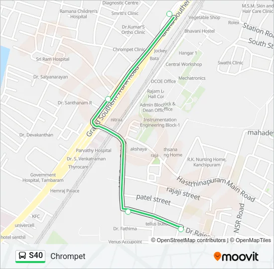 S40 Bus Line Map