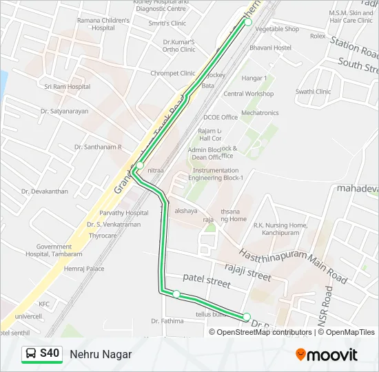 S40 Bus Line Map