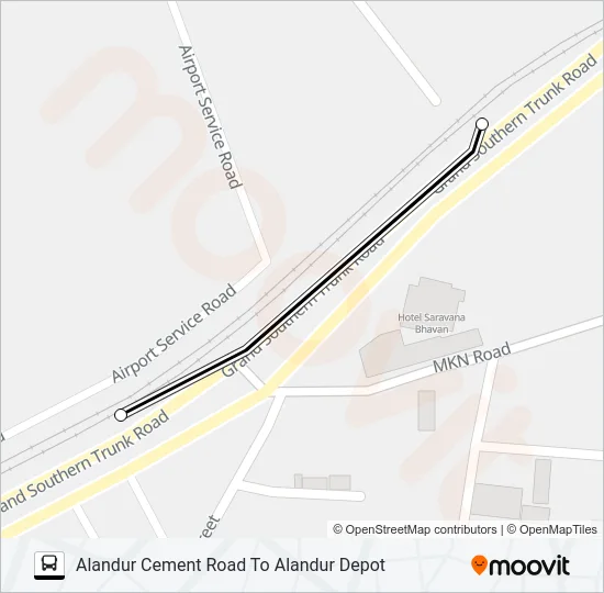 70N Bus Line Map