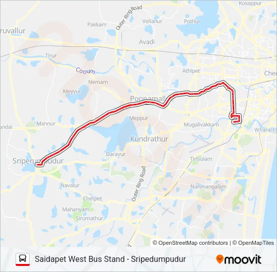 553W Bus Line Map