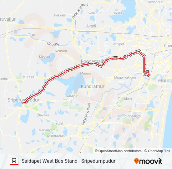 553W Bus Line Map