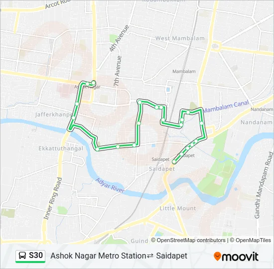 S30 Bus Line Map