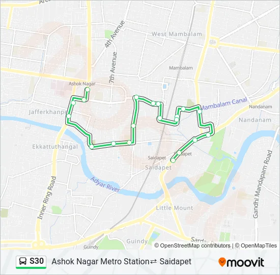 S30 Bus Line Map