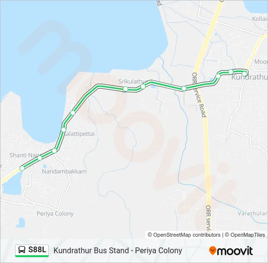 S88L Bus Line Map