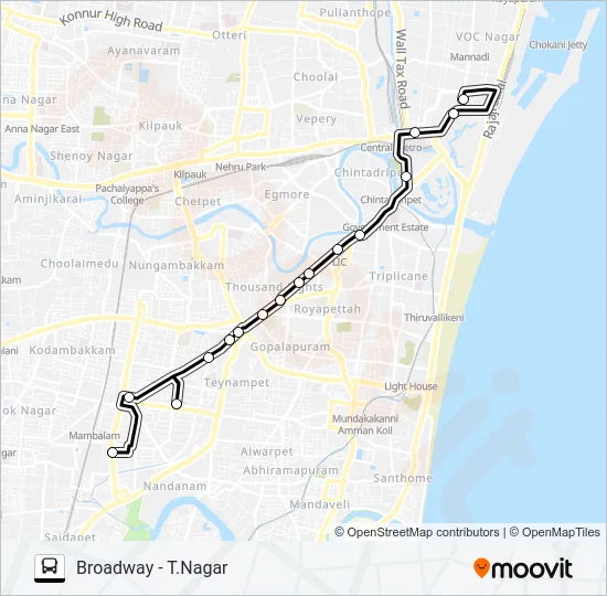 11 Bus Line Map