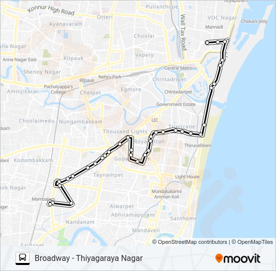 13 Bus Line Map