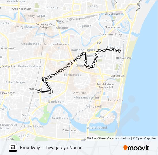 13 Bus Line Map