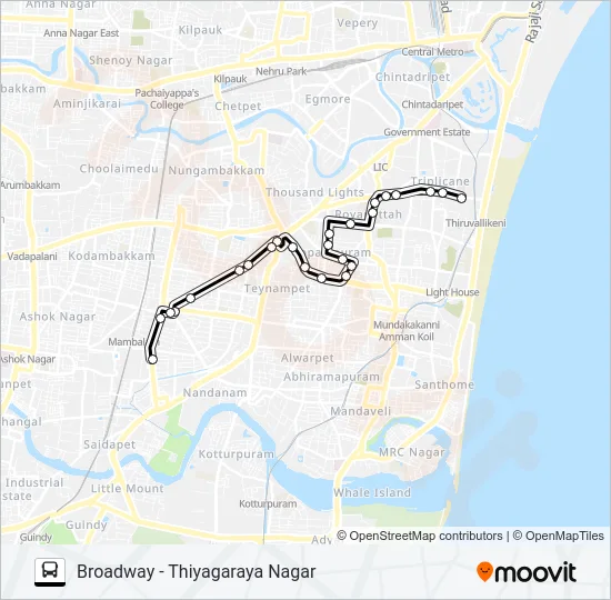 13 Bus Line Map