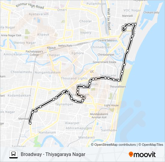 13 Bus Line Map