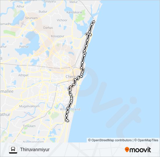 1C Bus Line Map