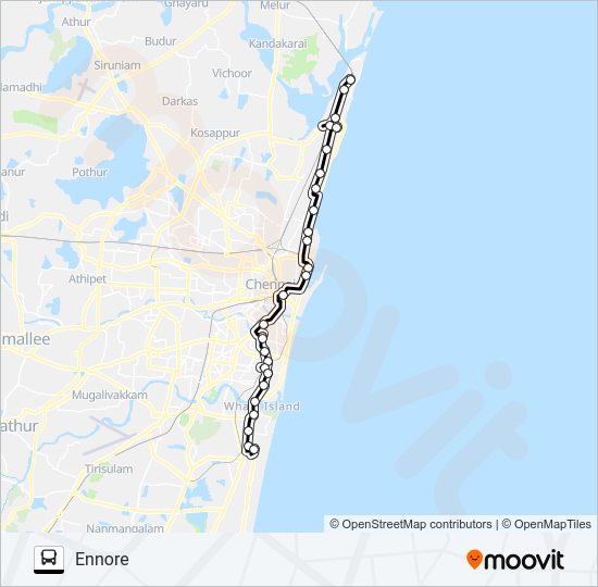 1C bus Line Map