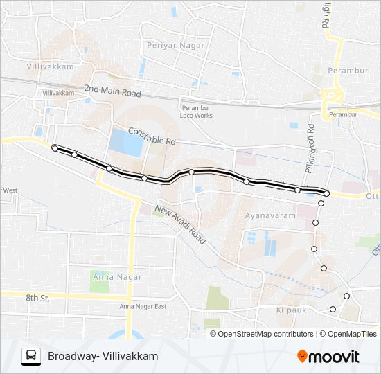 20 bus Line Map