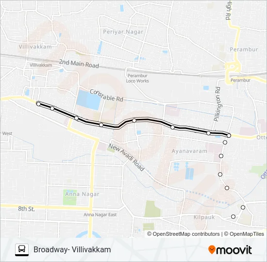 20 Bus Line Map