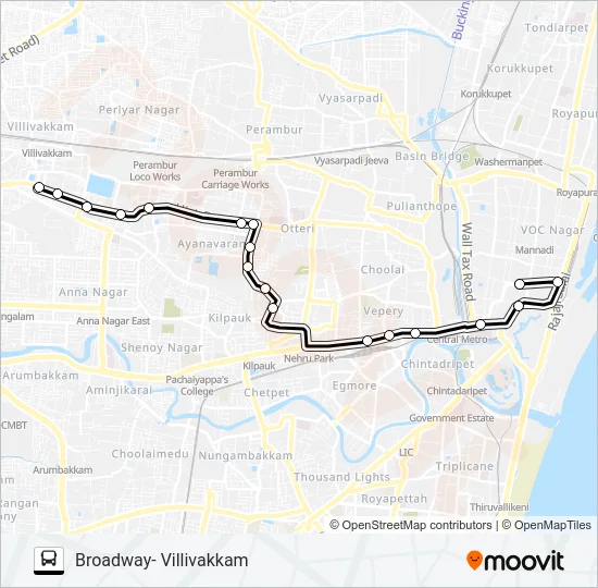 20 Bus Line Map