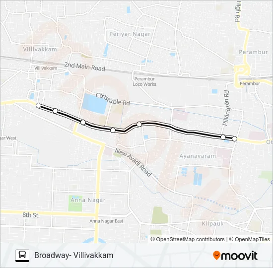 20 Bus Line Map