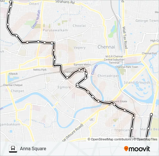 22 Bus Line Map